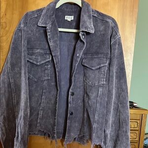 POL Corduroy Jacket in Washed Purple